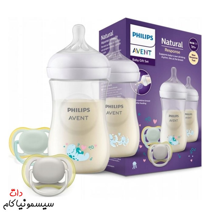 ست-هدیه-اونت-2-عدد-شیشه-شیر-2-عدد-پستانک-قطبی-SCD837/11-03