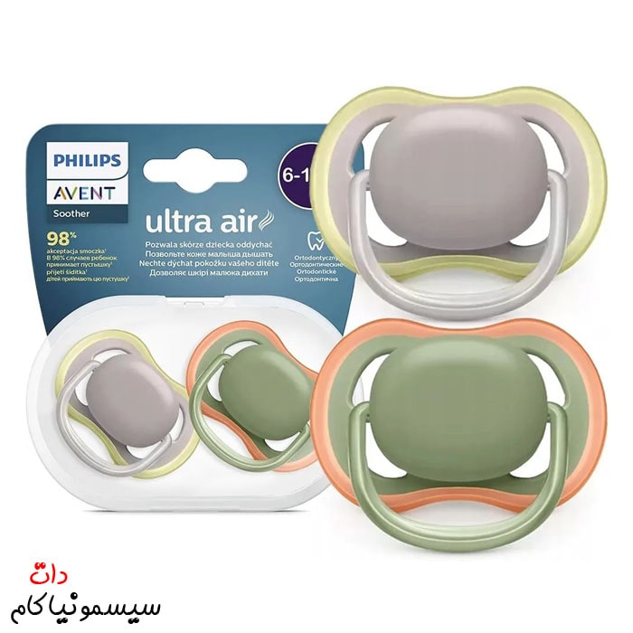 پستانک-فیلیپس-اونت-6-تا-18-ماه-الترا-ایر-سبز-و-طوسی-SCF085/20-04